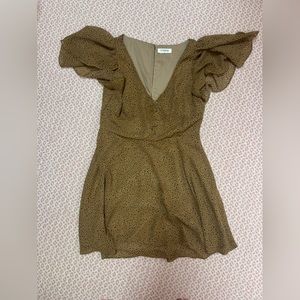 Brown Storia Dress with black dots